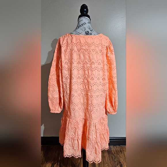 Lilly Pulitzer Keyla Eyelet Swing Dress Orange Size XL - Picture 2 of 12
